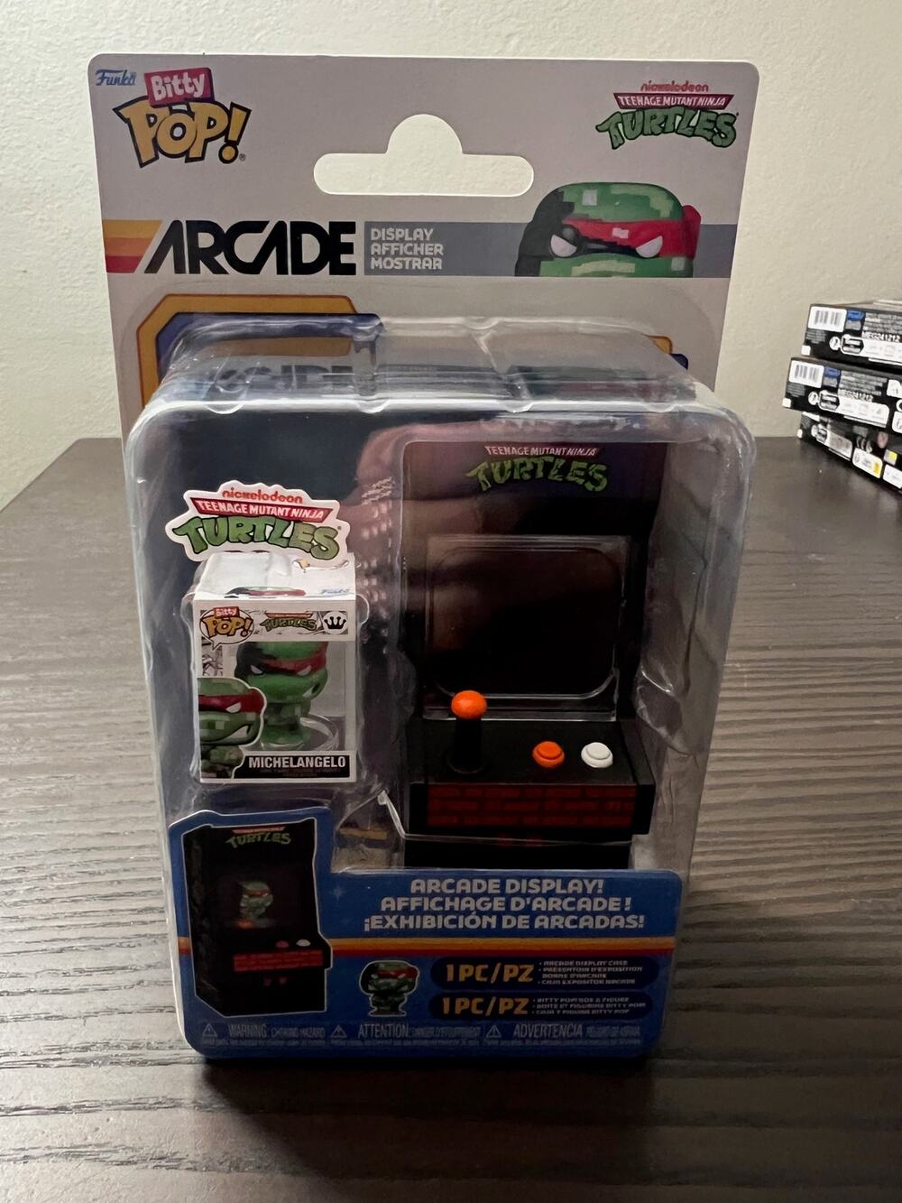 BITTY TMNT ARCADE w/ 1-Inch Michelangelo Funko Pop Teenage Mutant Ninja Turtles